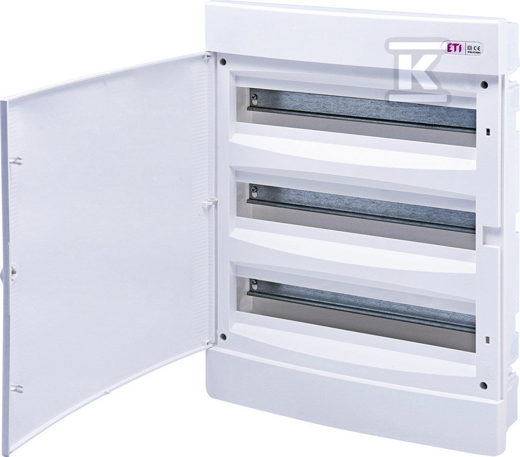 Obudowa podtynkowa 3 rzędy po 18 mod. drzwi białe ECM 3X18PO-S