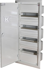 Rozdzielnica podtynkowa, drzwi metalowe, IP40, ERP12-4