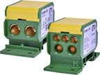 Blok rozdzielczy 160A (2x4-50mm2/2x4-35mm2+3x2,5-25mm2) żółto-zielony EDBM-2/PE