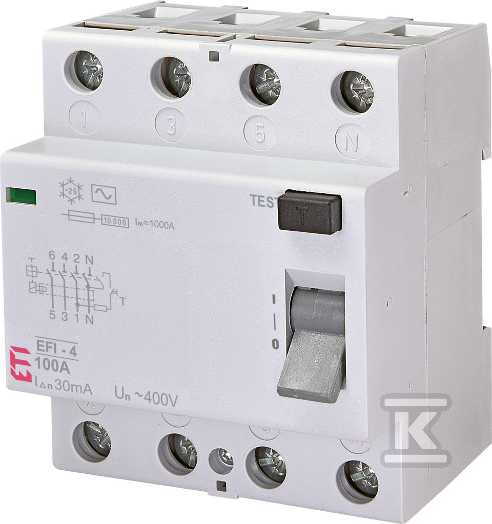 Wyłącznik różnicowoprądowy EFI-4 AC 100/0.03