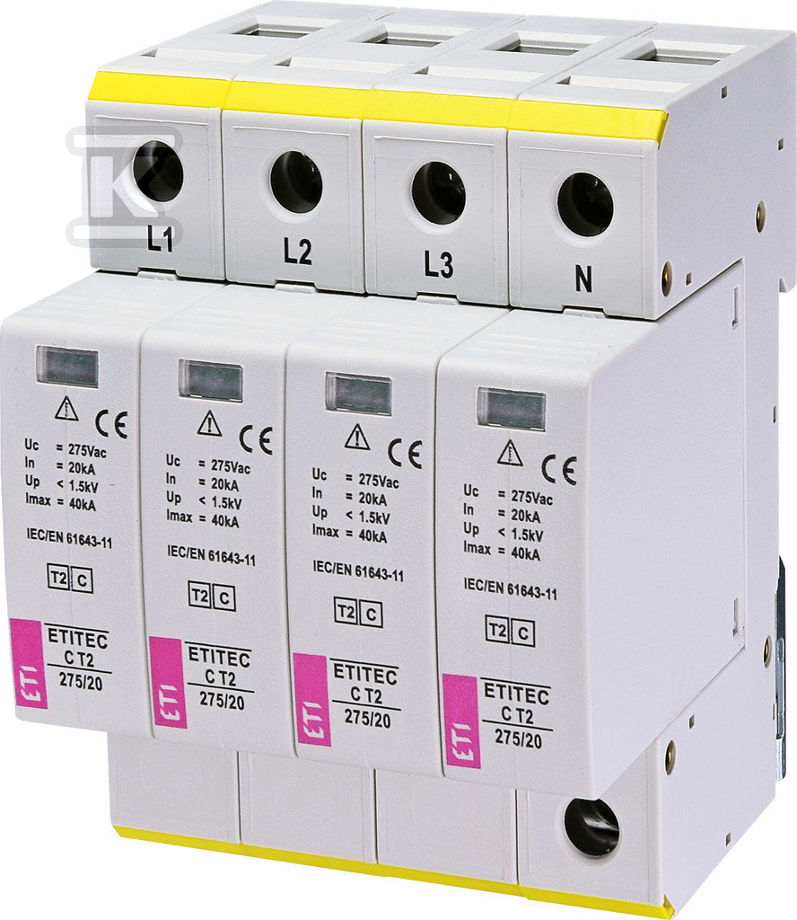 Ogranicznik przepięć T2 (C) ETITEC C T2 275/20 4+0