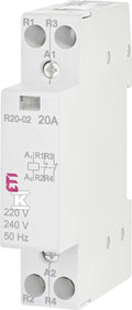 Stycznik modułowy 20A 2 styki rozwierne (1 mod. 2 bieg.) R 20-02 230V
