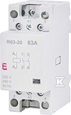 Stycznik modułowy 63A 2 styki zwierne (2 mod. 2 bieg.) R 63-20 230V