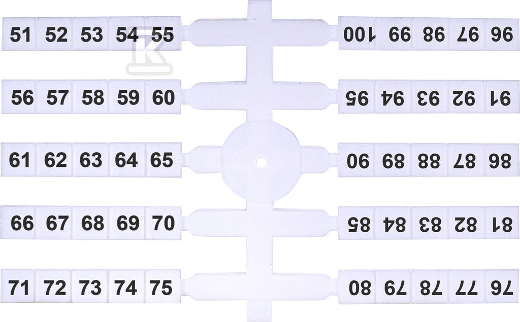 Oznacznik elastyczny (4 x 50 szt.) 51-100 (EO3)