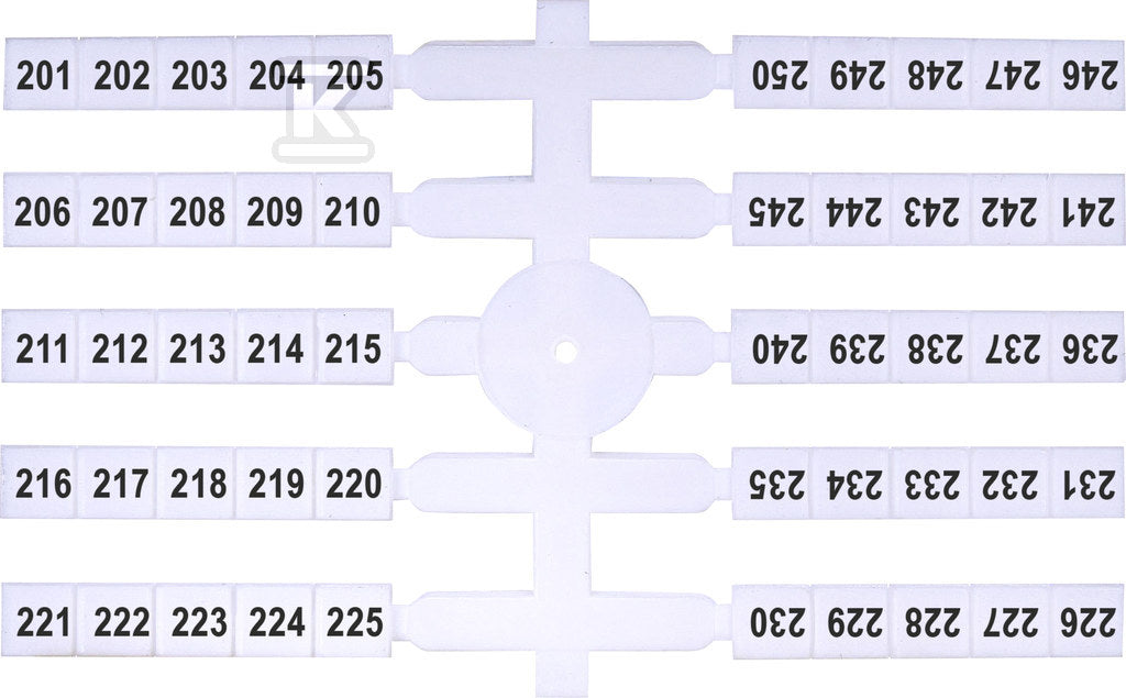 Oznacznik elastyczny (4 x 50 szt.) 201-250 (EO3)