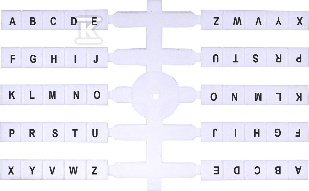 Oznacznik elastyczny (10 x 20 szt.) A-Z (BEZ LIT. Q) (EO3)