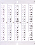 Oznacznik 51 do 100 (100 szt.) ES-NU0851051