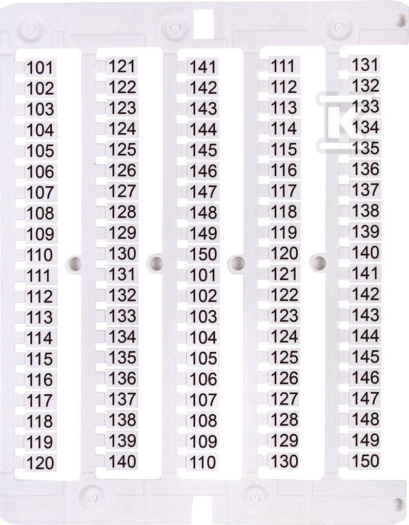 Oznacznik 101 do 150 (100 szt.) ES-NU0851101