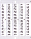 Oznacznik 201 do 250 (100 szt.) ES-NU0851201
