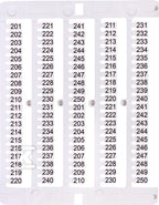 Oznacznik 201 do 250 (100 szt.) ES-NU0851201