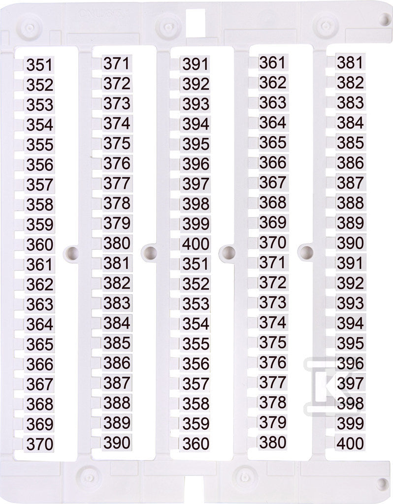 Oznacznik 351 do 400 (100 szt.) ES-NU0851351