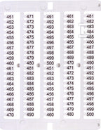 Oznacznik 451 do 500 (100 szt.) ES-NU0851451
