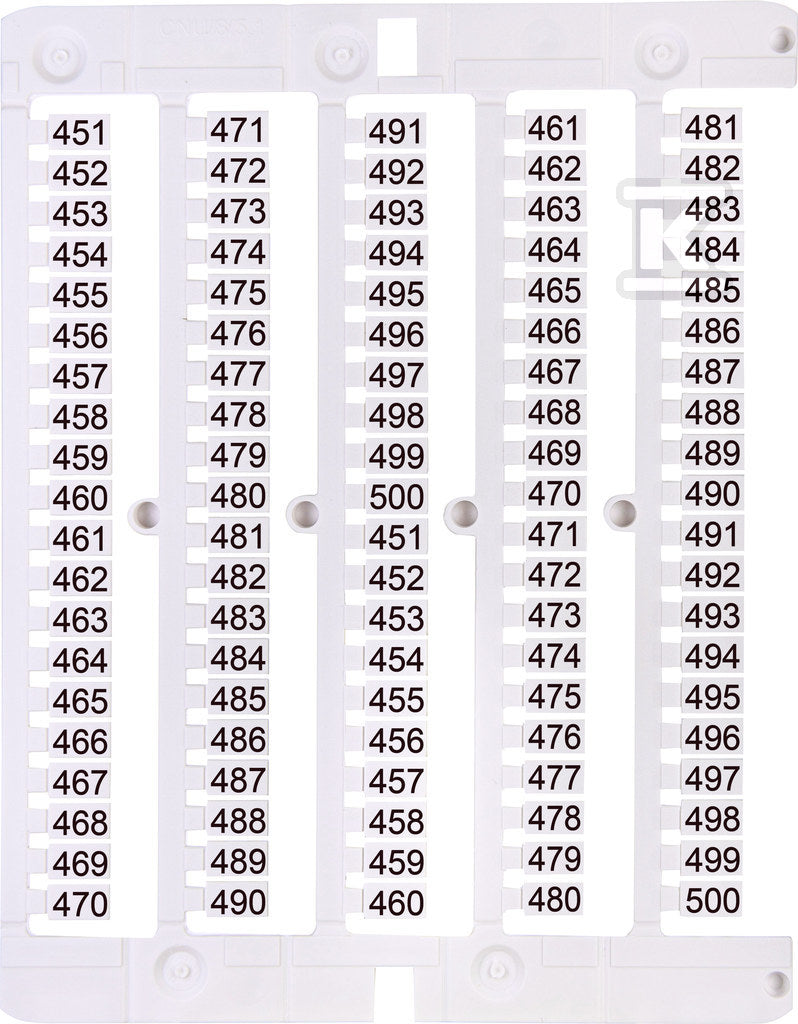 Oznacznik 451 do 500 (100 szt.) ES-NU0851451