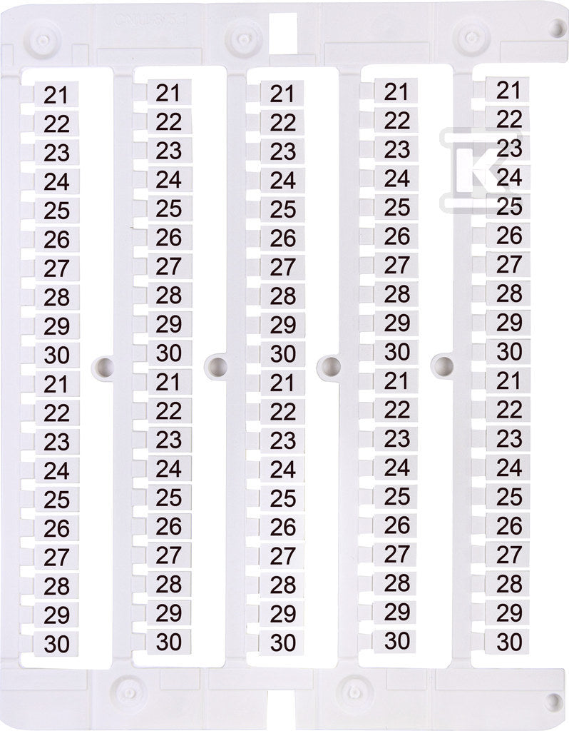 Oznacznik 21 do 30 (100 szt.) ES-NU0851530