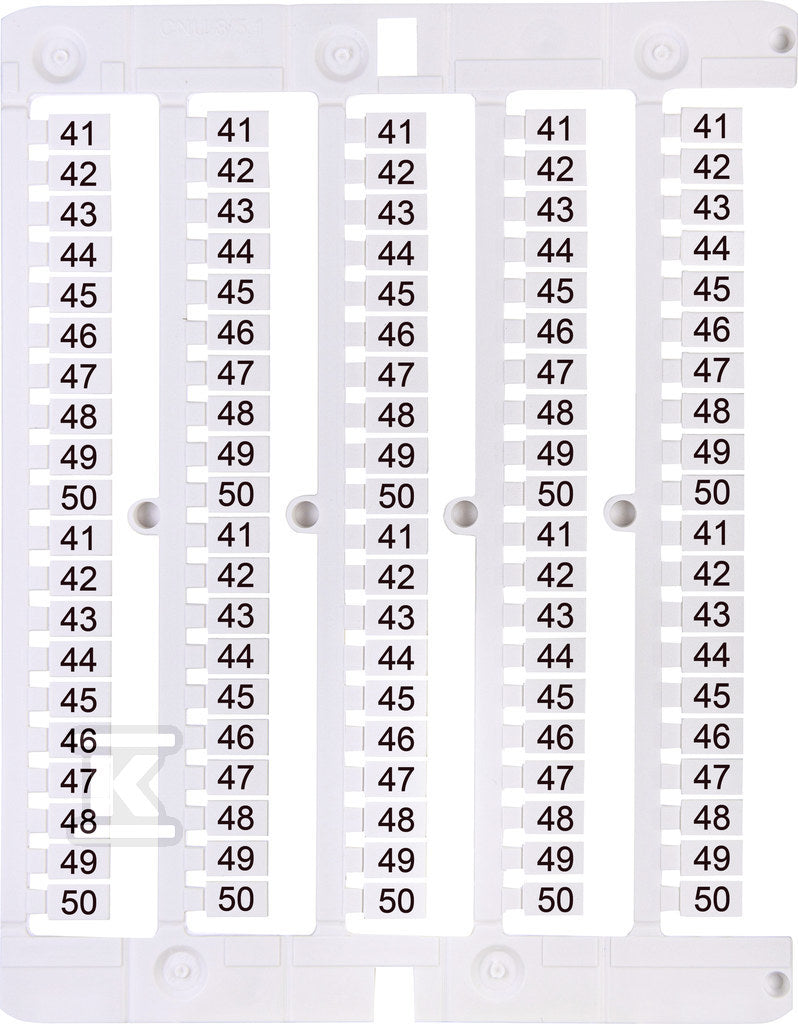 Oznacznik 41 do 50 (100 szt.) ES-NU0851550