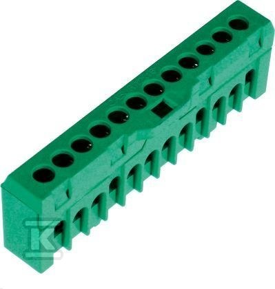 Listwa zaciskowa (1,5-10/16)mm2, 12 otworów, zielona ESC-QBLOK1202