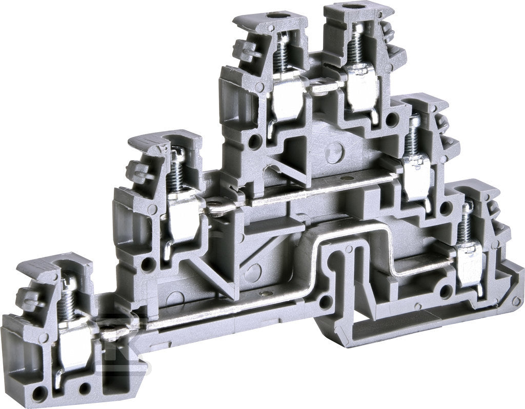 Złączka gwintowa 3-poziomowa 2,5 mm2 (szara) ESC-TLD.2