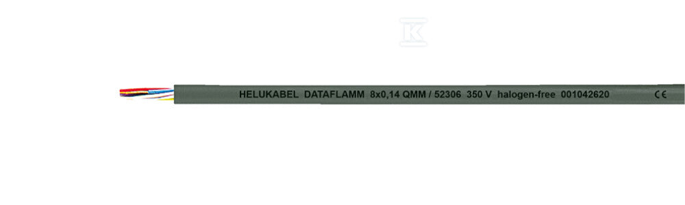 PRZEWÓD DO PRZESYŁU DANYCH 500V DATAFLAMM 7X0,34 QMM BEZHALOGENOWY, METROWANY