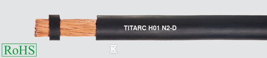 PRZEWÓD SPAWALNICZY 100V AC/150V DC TITARC H01N2-D 1X50 QMM ZE WZMOCNIONĄ OSŁONĄ