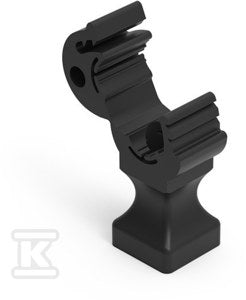 UCHWYT PLASTIKOWY Z ZATRZASKIEM RAL 9005