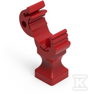 UCHWYT PLASTIKOWY Z ZATRZASKIEM RAL 8004