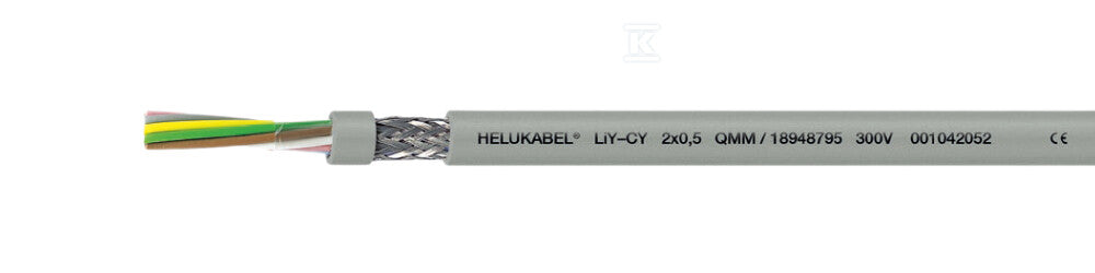 PRZEWÓD GR 300/300V PVC/PVC (LIY-CY) 4X0,5 QMM RAL 7001