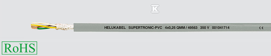 PRZEWÓD DO ŁAŃCUCHÓW KABLOWYCH 350V S.TR-PVC 2X0,34 QMM PVC, BARDZO ELASTYCZNY, METR.