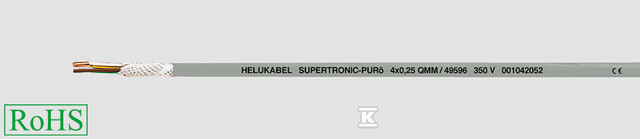 PRZEWÓD DO ŁAŃCUCHÓW KABLOWYCH 500V S.TR.-PUROE 2X0,34 QMM SPECJALNY PUR,BEZH.METR.
