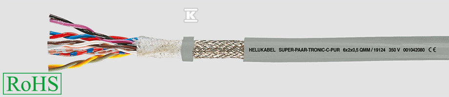 KABEL ELASTYCZNY 300/500V S.P.T-C-PUR 5X2X0,5 QMM STEROWNICZY PAR.EKRAN/B.ELAST.