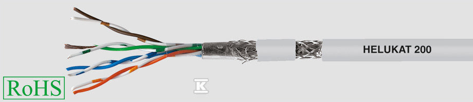 PRZEWÓD HELUKAT 200 S-FTP FRNC HELUKAT 200 4X2XAWG26/7 IZOL ŻYŁY PO, OPONA FRNC