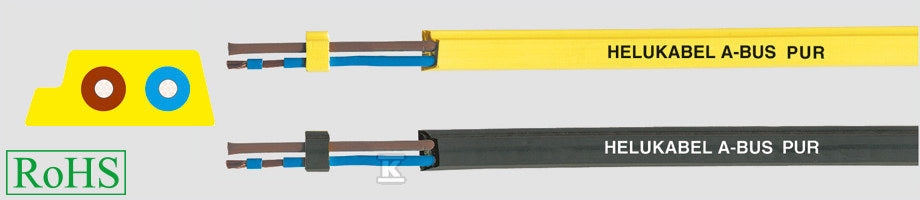 Kabel ASI-BUS 2X1,5 QMM UL/CSA izolowane żyły PO, opona PUR
