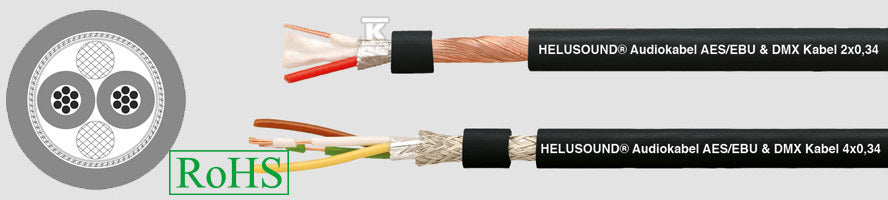 PRZEWÓD AUDIO HELUSOUND DMX 2X0,34 QMM CZARNY