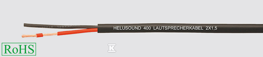 PRZEWÓD GLOSNIKOWY HELUSOUND 400 2X2,5 QMM CZARNY