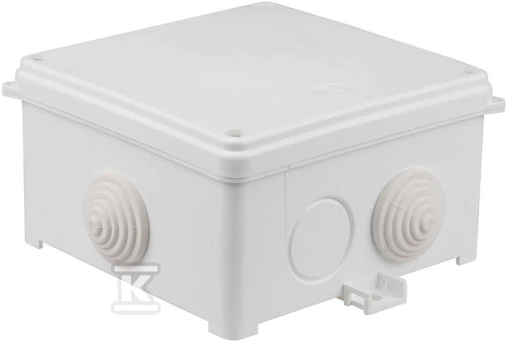 Puszka natynkowa IP55 dławice gumowe N 110x110 biała