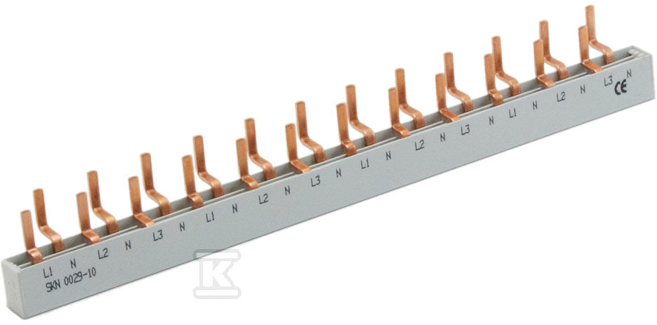 Izolowana szyna zbiorcza-sztyftowa 10 mm2 (do wyłączników KZS-1M lub ETIMAT 1N) SKN0029/10 3P