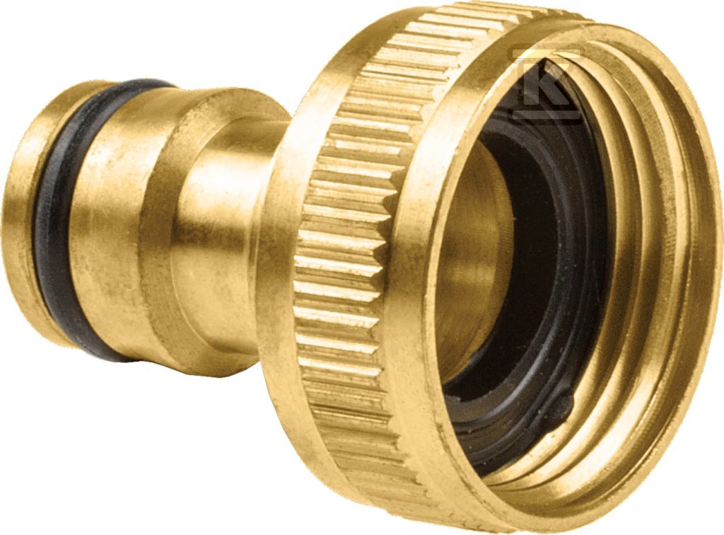 Przyłącze z gwintem wewnętrznym 3/4" mosiądz BRASS /etykieta/