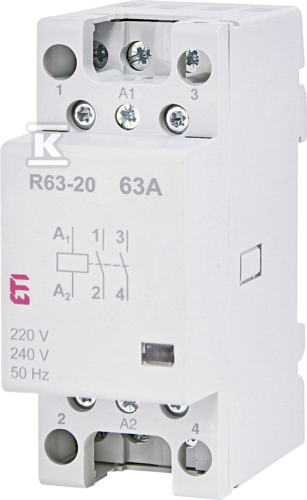 Stycznik modułowy 40A 2 styki zwierne (2 mod. 2 bieg.) R 40-20 230V
