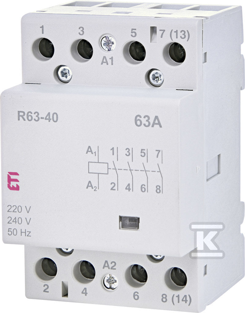 Stycznik modułowy 63A 3 styki zwierne i 1 rozwierny (3 mod. 4 bieg.) RD 63-31-24V AC/DC