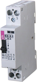 Stycznik modułowy ze sterowaniem ręcznym 20A 2 styki zwierne (1 mod. 2 bieg.) RD 20-20-R-24V AC/DC