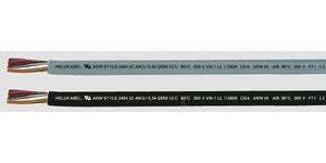 PRZEWÓD UL STYLE 2464, 300V UL(LIYY) 2XAWG24SZARY, IZOL. PVC