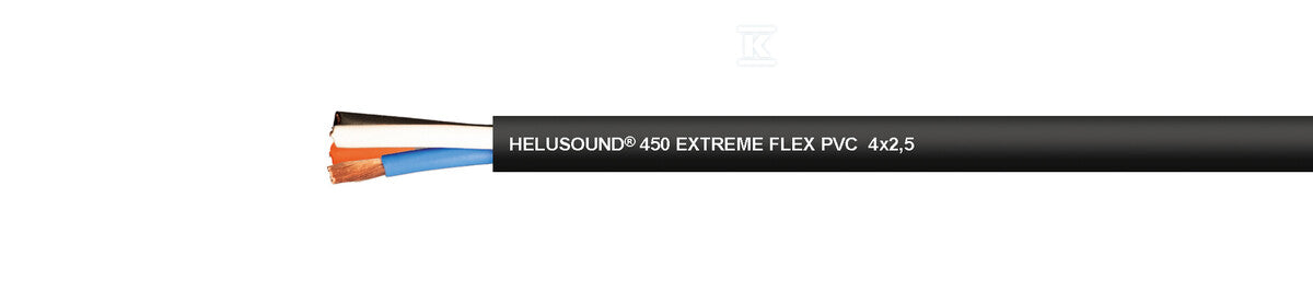 PRZEWÓD 2x1,5QMM , CZARNY HELUSOUND 450 EXTREME FLEXDO ZASTOSOWAŃ ESTRADOWYCH