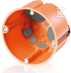 Puszka podtynkowa gips, płytka, z membraną, pomarańczowa E2000 / E2700