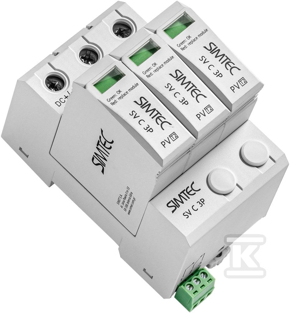 Warystorowy ogranicznik przepięć do instalacji fotowoltaicznych SV C 3P SIMTEC