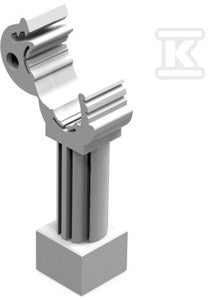 UCHWYT PLASTIKOWY DO DRUTU FI 6,8 RAL7035