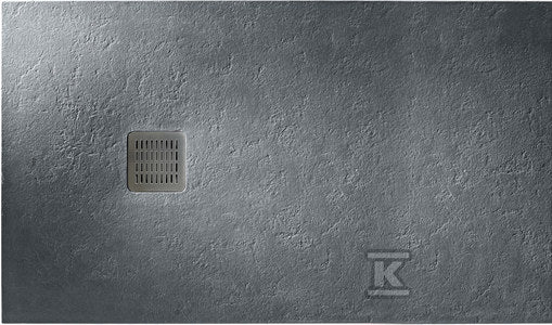 Brodzik prostokątny TERRAN 1200 x 1000 mm syfon w komplecie, kolor szary łupek