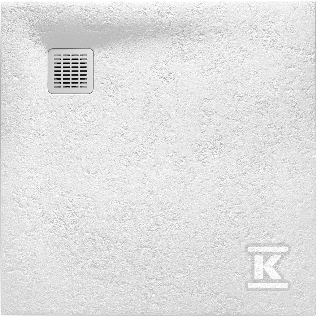 Brodzik kwadratowy TERRAN 1000 x 1000 mm syfon w komplecie, kolor biały
