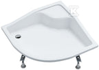 Brodzik akrylowy Standard Plus "Bona" 90x90x27/ cm R55, półokrągły