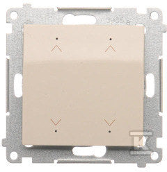 Łącznik/Przycisk roletowy podwójny elektroniczny (moduł) 230 V, złoty mat, SIMON54