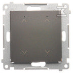 Łącznik/Przycisk roletowy podwójny elektroniczny (moduł) 230 V, brąz mat, SIMON54