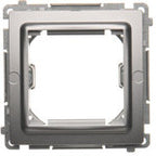 Adapter (przejściówka) na osprzęt standardu 45 × 45 mm. Montaż do puszki na wkręty, beż, BASIC MODUŁ